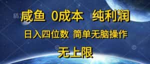 （10576期）咸鱼0成本，纯利润，日入四位数，简单无脑操作-优优云创网