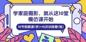 (10582期)学家庭 摄影,就从这10堂模仿课开始 ,10节视频课(学)+10次训练营(练)-优优云创网