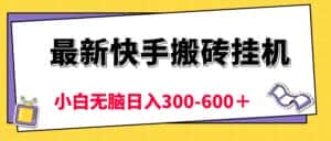 （10601期）最新快手搬砖挂机，5分钟6元!  小白无脑日入300-600＋-优优云创网