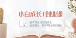 (10603期)小白成长|创业课:追求理论与实践结合,踏实落地,有尊严的持续赚钱-42节-优优云创网