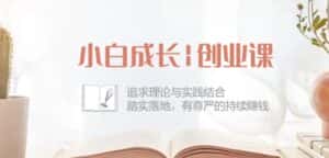 小白成长创业课:追求理论与实践结合,踏实落地,有尊严的持续赚钱-42节-优优云创网