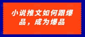 小说推文如何跟爆品，成为爆品-优优云创网