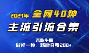 2024年全网40种暴力引流合计,做好一样就能日引100+-优优云创网