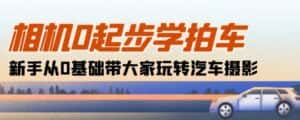 相机0起步学拍车:新手从0基础带大家玩转汽车摄影(18节课)-优优云创网