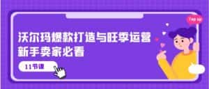 (10660期)沃尔玛 爆款打造与旺季运营,新手卖家必看(11节视频课)-优优云创网