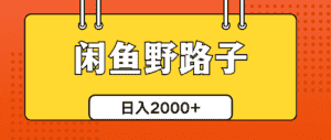 （10679期）闲鱼野路子引流创业粉，日引50+单日变现四位数-优优云创网