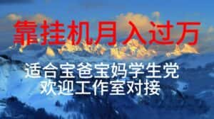 （10714期）每天躺着日入几百挂机项目，适合宝爸宝妈学生党工作室对接-优优云创网