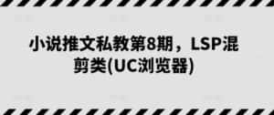 小说推文私教第8期，LSP混剪类(UC浏览器)-优优云创网