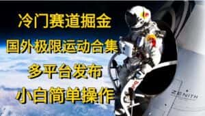 (10745期)冷门赛道掘金,国外极限运动视频合集,多平台发布,小白简单操作-优优云创网