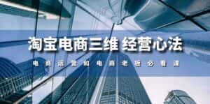 淘宝电商三维经营心法:电商运营和电商老板必看课(59节课)-优优云创网