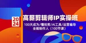 (10783期)高薪-剪辑师IP实操班-第2期,100天成为懂拍剪/AI工具/运营编导/全能制作人-优优云创网