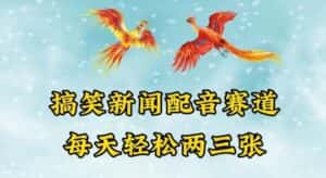 中视频爆火赛道一搞笑新闻配音赛道，每天轻松两三张-优优云创网