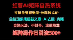 （10828期）红薯矩阵自热系统，独家不死号引流玩法！矩阵操作日引流500+-优优云创网
