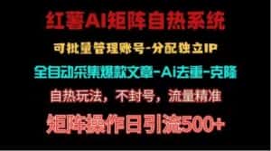 红薯矩阵自热系统，独家不死号引流玩法！矩阵操作日引流500+-优优云创网