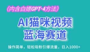 AI猫咪视频蓝海赛道,操作简单,轻松吸粉引爆流量,日入1K-优优云创网