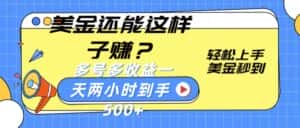 美金还能这样子赚？轻松上手，美金秒到账 多号多收益，一天 两小时，到手500+-优优云创网