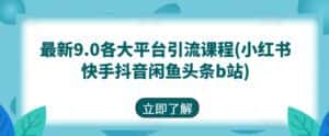 最新9.0各大平台引流课程(小红书快手抖音闲鱼头条b站)-优优云创网