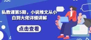 私教课第5期，小说推文从小白到大佬详细讲解-优优云创网