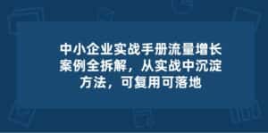 中小企业实操手册-流量增长案例拆解,从实操中沉淀方法,可复用可落地-优优云创网