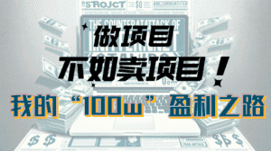 (10930期)为什么做项目不如卖项目?我的100W+盈利之路-优优云创网
