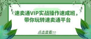 速卖通VIP实战操作速成班,带你玩转速卖通平台-优优云创网