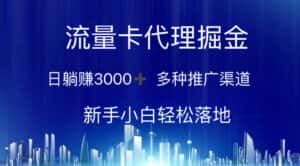 (10952期)流量卡代理掘金 日躺赚3000+ 多种推广渠道 新手小白轻松落地-优优云创网