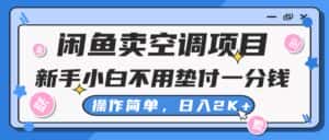 （10961期）闲鱼卖空调项目，新手小白一分钱都不用垫付，操作极其简单，日入2K+-优优云创网