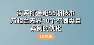 淘系打爆班55期技术:万相台无界10个不同类目案例的优化(10节)-优优云创网