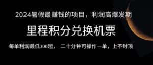 （10995期）2024暑假最暴利的项目，目前做的人很少，一单利润300+，二十多分钟可操…-优优云创网