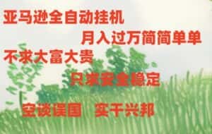 亚马逊全自动浏览挂机,,收益稳定且前景广阔-优优云创网