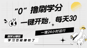 （11012期）最新刷学分0撸项目，一键运行，每天单机收益20-30，可无限放大，当日即…-优优云创网
