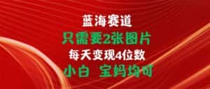（11047期）只需要2张图片 每天变现4位数 小白 宝妈均可-优优云创网