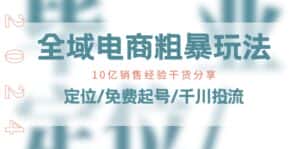 （11057期）全域电商-粗暴玩法课：10亿销售经验干货分享！定位/免费起号/千川投流-优优云创网