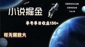 （11082期）小说掘金，单号单日收益150+，多号多得，可无限放大，简单无脑操作。-优优云创网