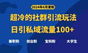 （11100期）超冷门的社群引流玩法，日引精准粉100+，赶紧用！-优优云创网
