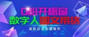 抖音最新项目，0粉开橱窗，数字人图文带货，流量爆炸，简单操作，日入1K+-优优云创网
