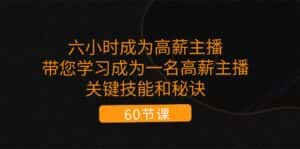 （11131期）六小时成为-高薪主播：带您学习成为一名高薪主播的关键技能和秘诀（62节）-优优云创网