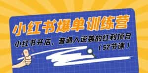 (11134期)小红书爆单训练营,小红书开店,普通人逆袭的红利项目(52节课)-优优云创网