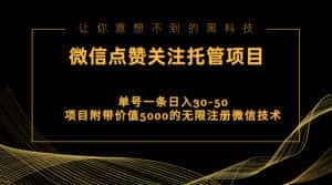 （11177期）视频号托管点赞关注，单微信30-50元，附带价值5000无限注册微信技术-优优云创网