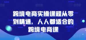 跨境电商实操课程从零到精通,人人都适合的跨境电商课-优优云创网