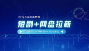 (11194期)【2024下半年新思路】短剧+网盘拉新,适合普通人每月躺赚1w+的小副业-优优云创网