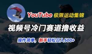 视频号冷门赛道撸收益,YouTube搬运极限运动集锦,暴力起号,操作简单流量高,轻松日入5张-优优云创网