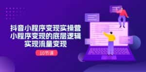 抖音小程序变现实操营,小程序变现的底层逻辑,实现流量变现(10节课)-优优云创网