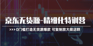 京东无货源精细化特训营,0门槛打造无货源爆款,可复制放大做店群-优优云创网