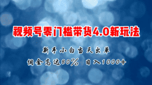 （11358期）微信视频号零门槛带货4.0新玩法，新手小白当天见收益，日入1000+-优优云创网