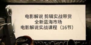 (11367期)电影解说 剪辑实战带货全新蓝海市场,电影解说实战课程(16节)-优优云创网