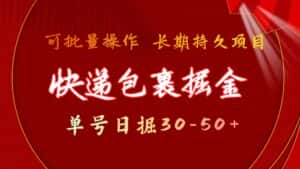 （11396期）快递包裹掘金 单号日掘30-50+ 可批量放大 长久持续项目-优优云创网