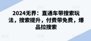 2024无界：直通车带搜索玩法，搜索提升，付费带免费，爆品拉搜索-优优云创网