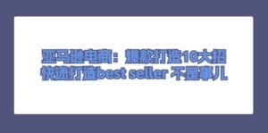 (11431期)亚马逊电商:爆款打造10大招,快速打造best seller 不是事儿-优优云创网