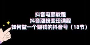 (11436期)抖音电商教程:抖音涨粉变现课程:如何做一个赚钱的抖音号(18节)-优优云创网